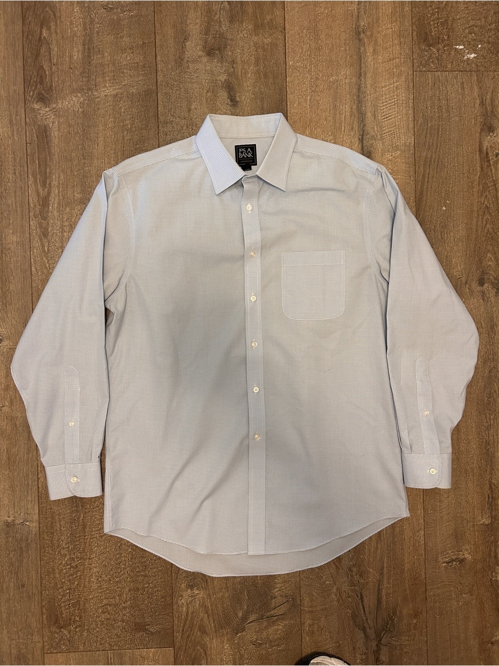 Jos. A. Bank Light Blue Men's Dress Shirt with Chest Pocket